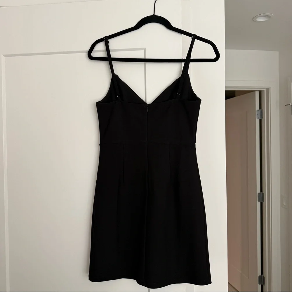 Hello Molly Black Mini Dress with Silver Bow - Picture 3 of 5